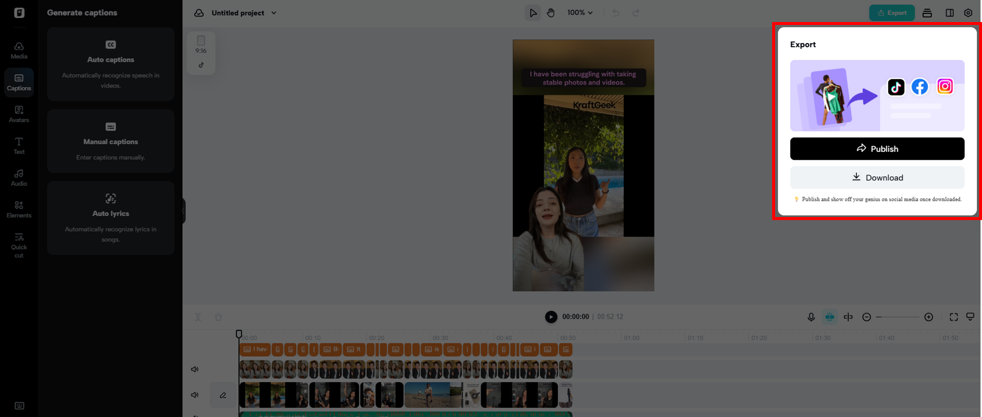 Export your video