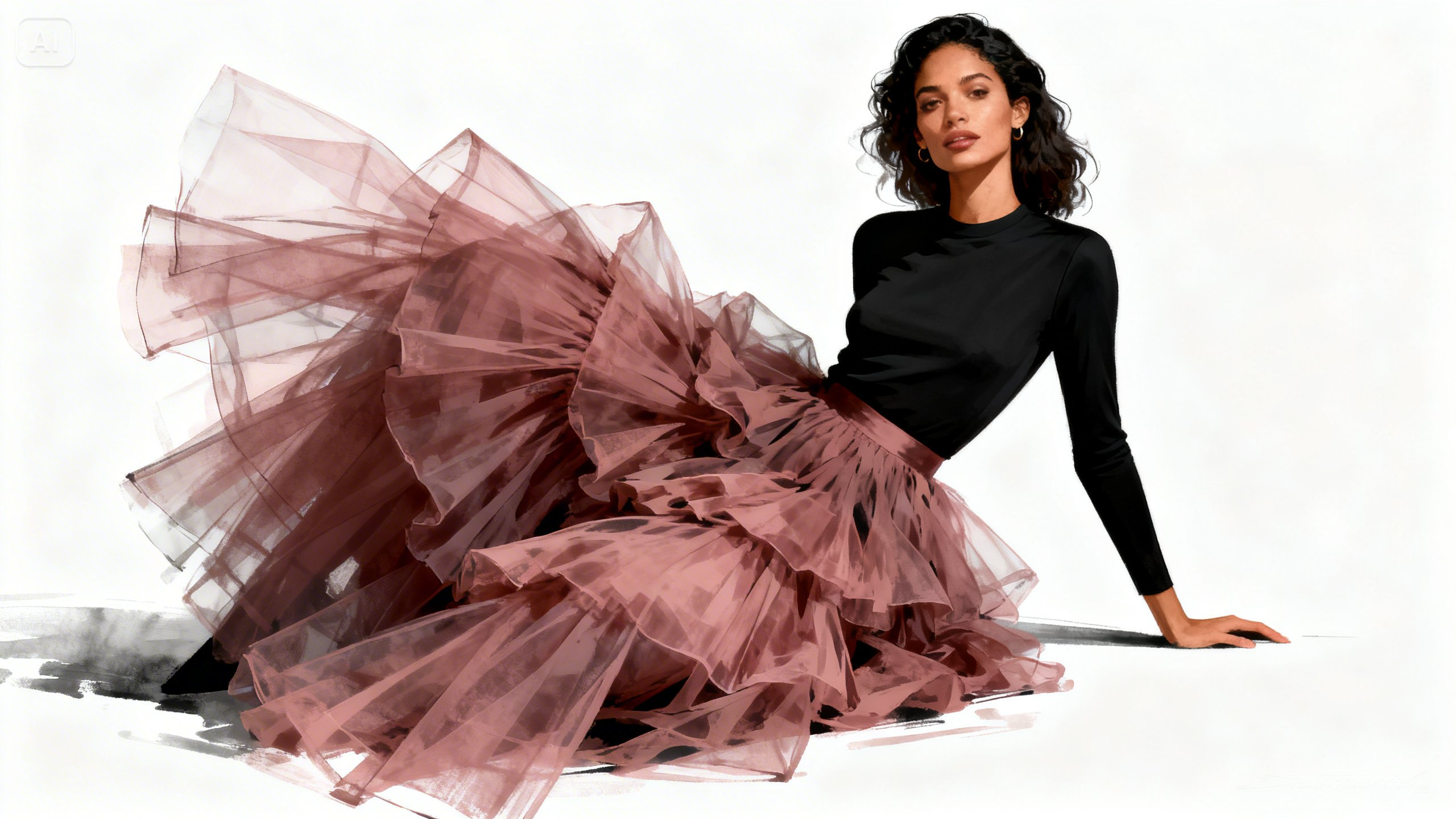 Modeskizze zur digitalen Illustration