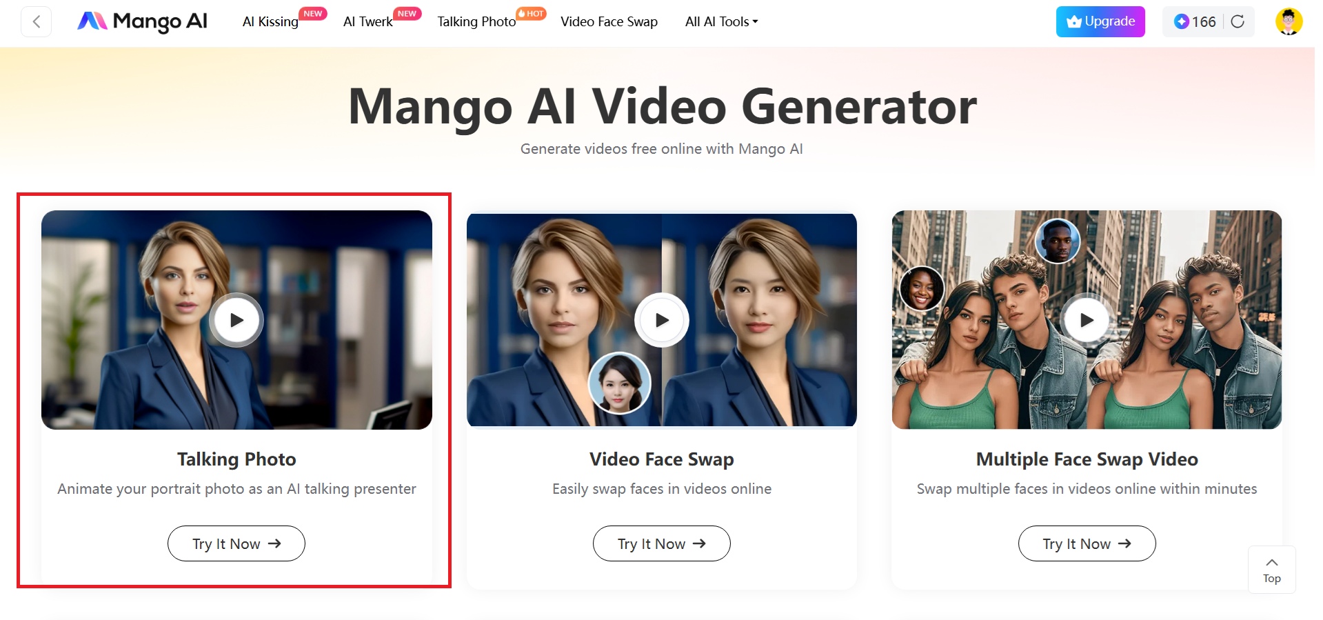 Select the 'Talking Photo' feature
