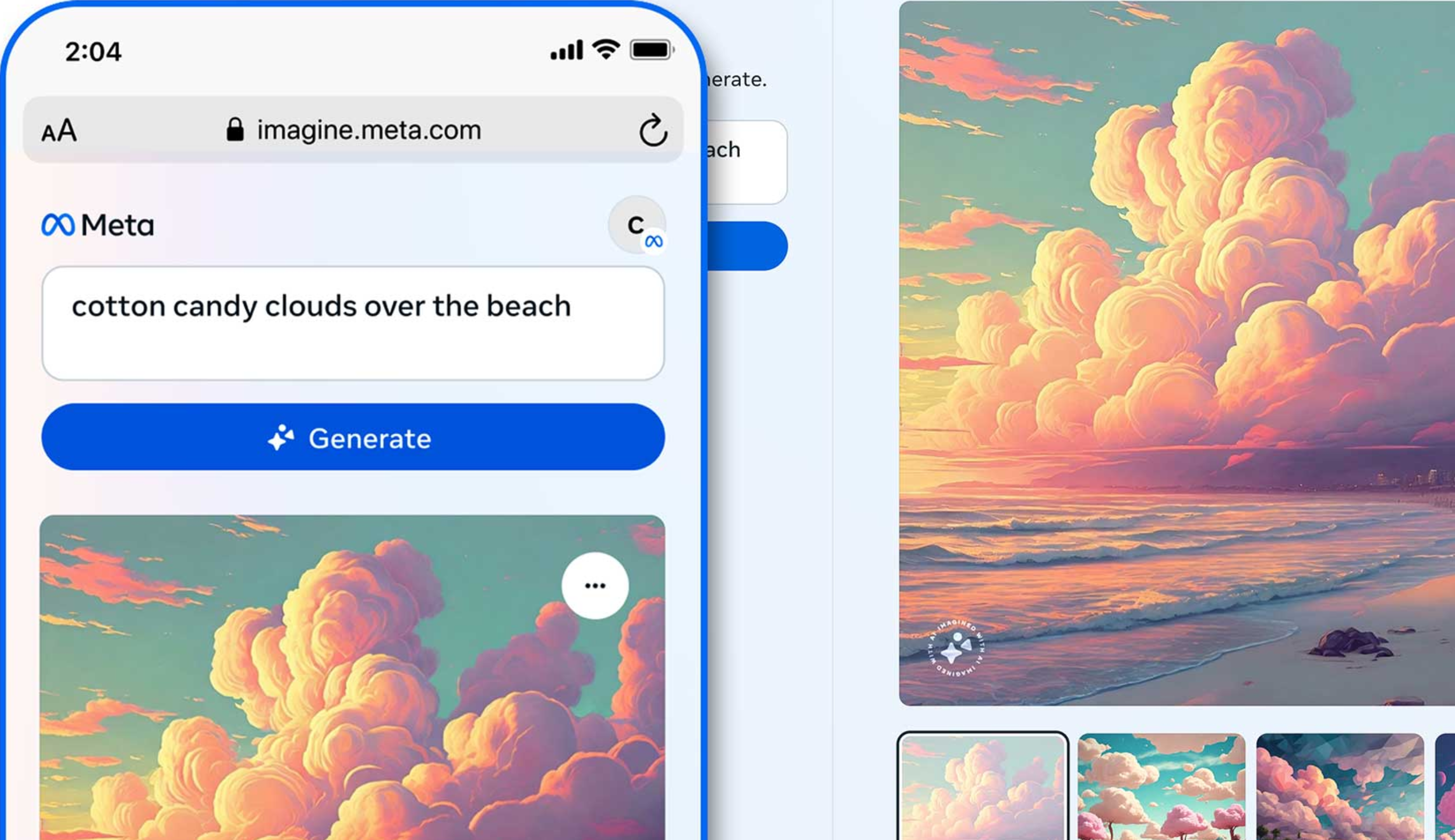 Facebook AI photo generator