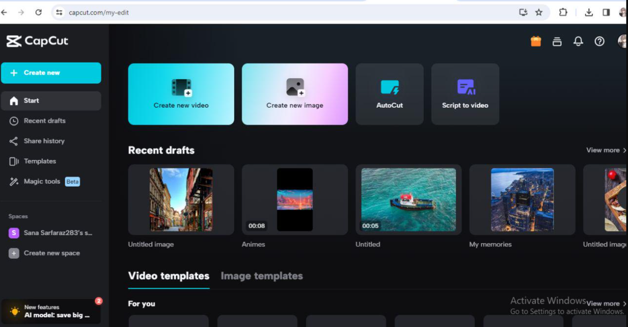 using capcut