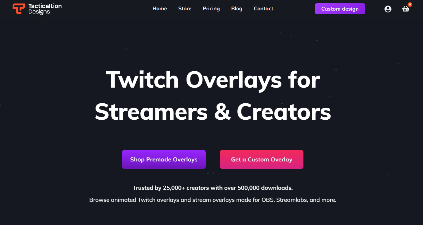 TacticalLion Designs free Twitch overlays