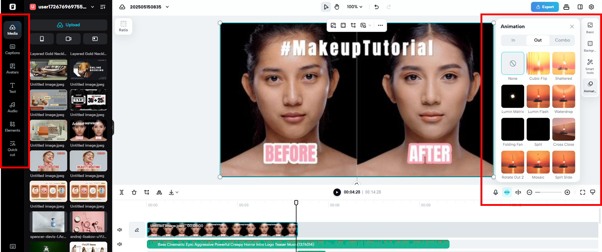 Customizable fade settings