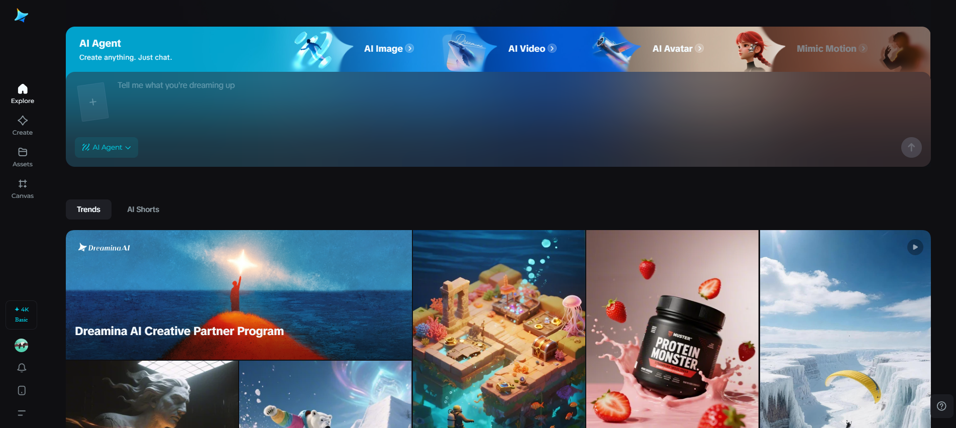 Dreamina interface of Seedream 4.0