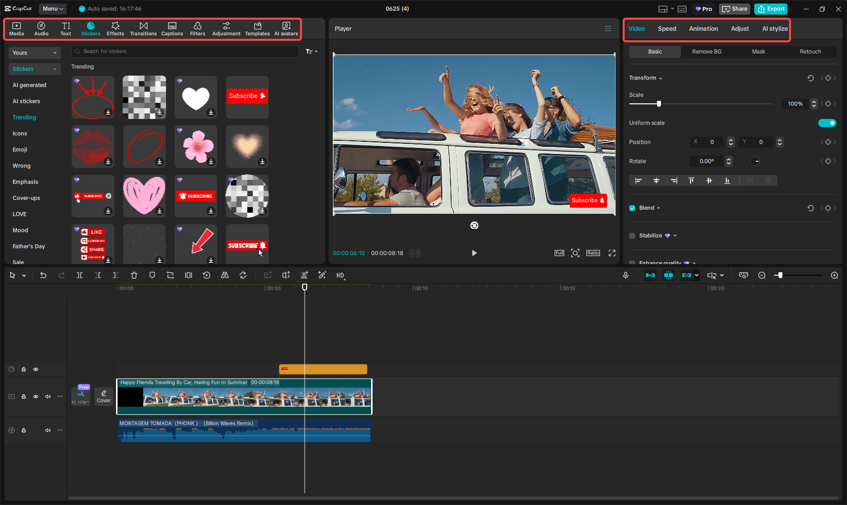 Edit and optimize the YouTube video