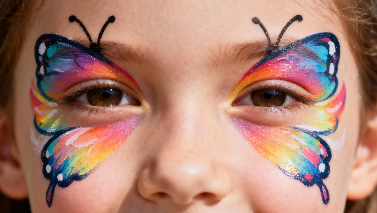 Butterfly cheeks face art image