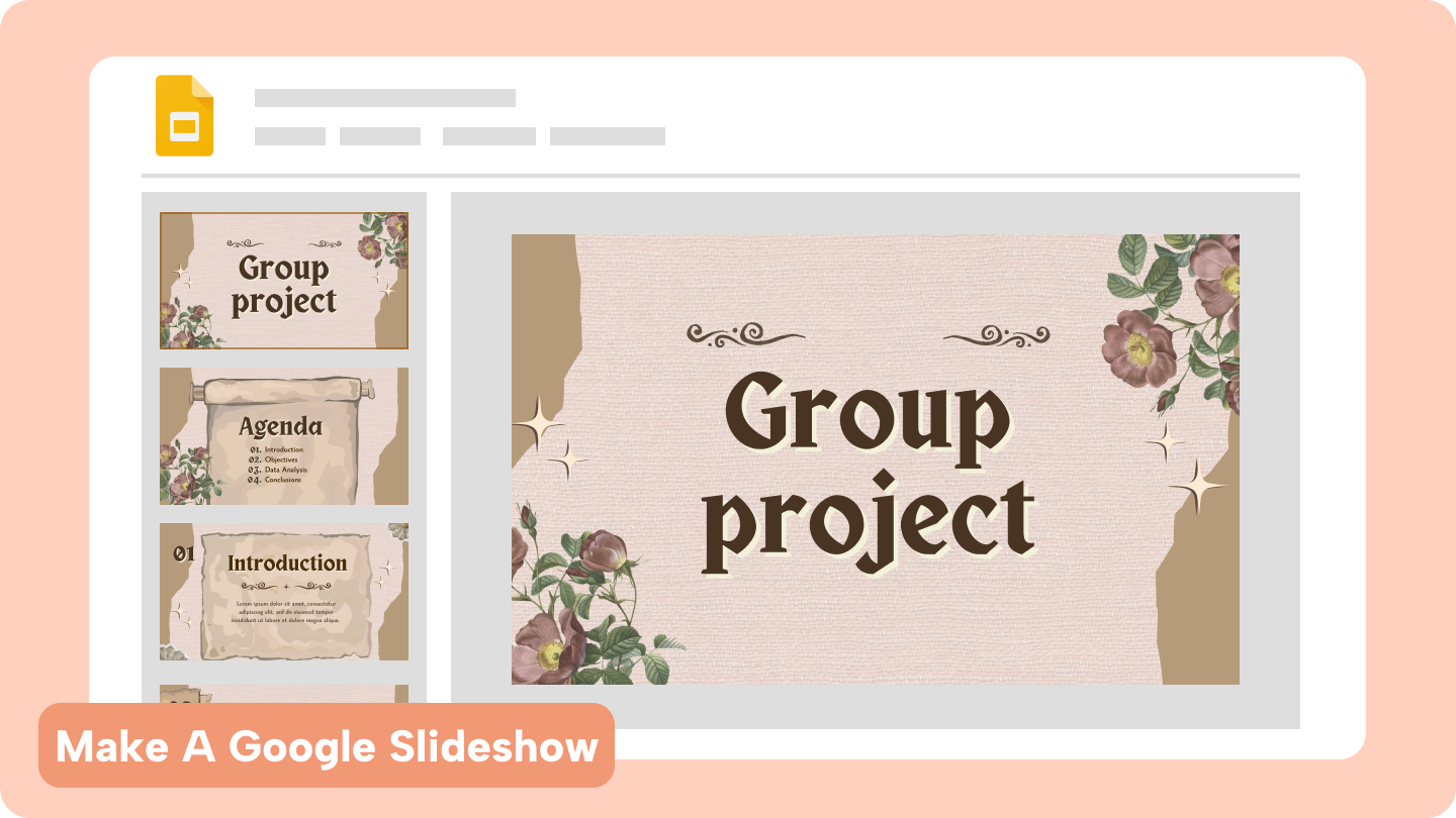 how to create a Google Slideshow