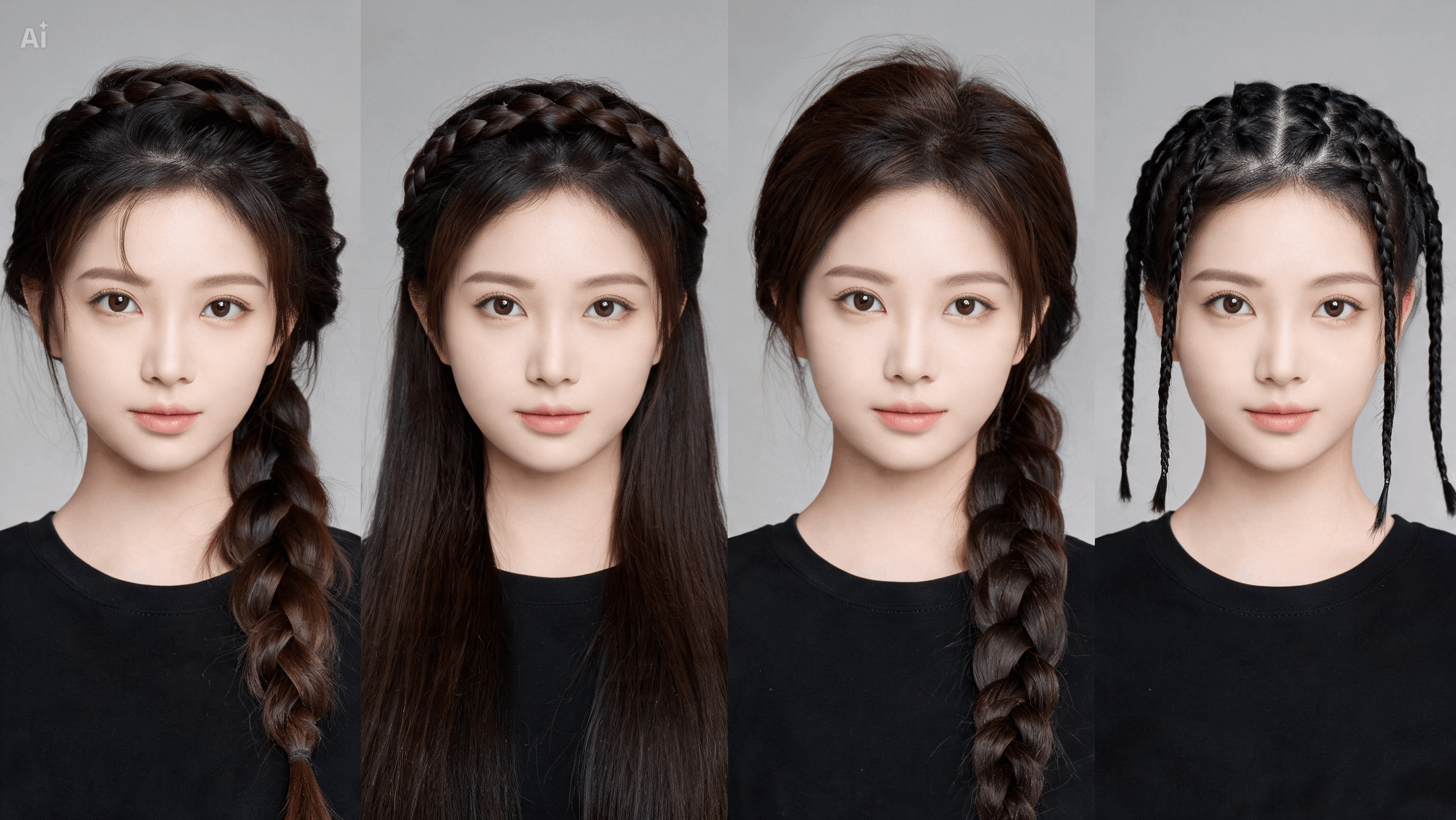 Compare braided looks side by side