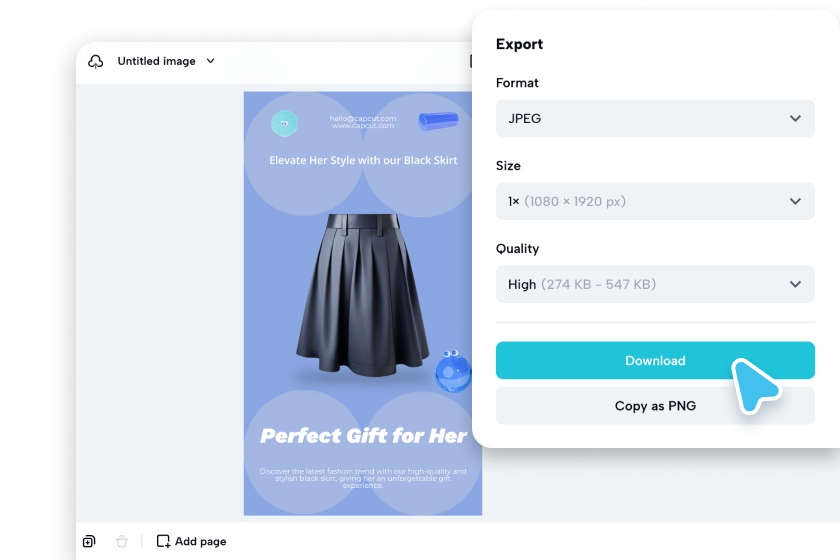 Export and share