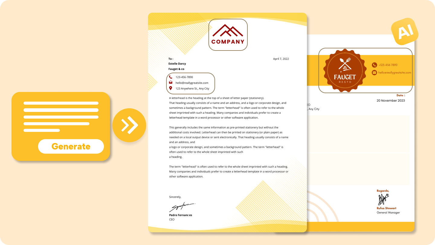 letterhead with logo