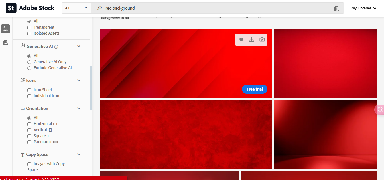 Adobe Stock interface