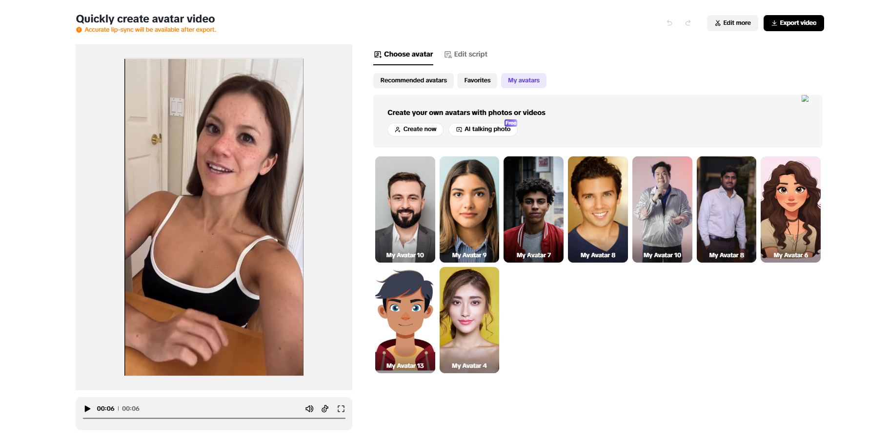 AI avatars at voiceovers