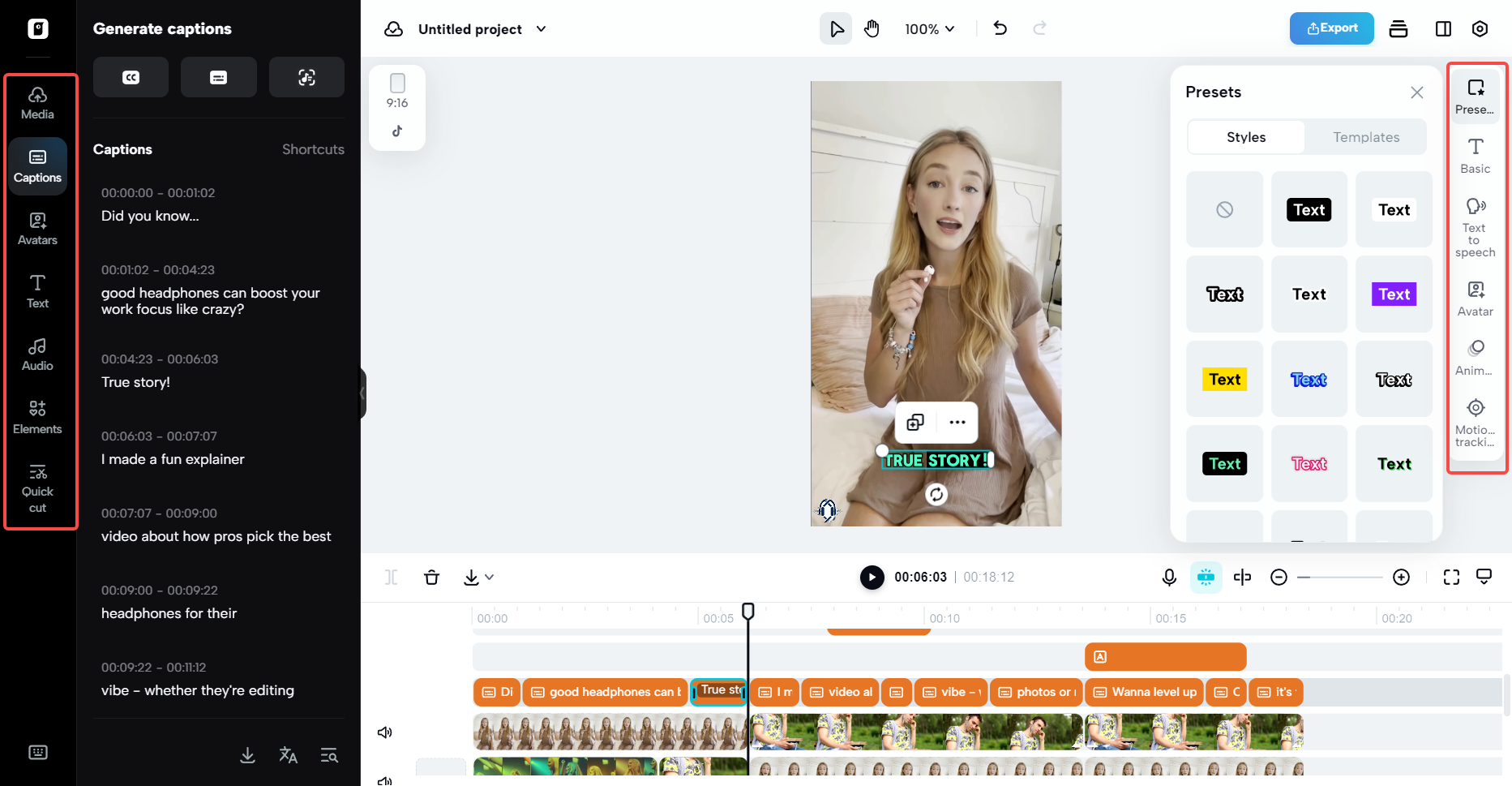 Samantalahin ang mga tool sa pag-edit ng video ng Pippit