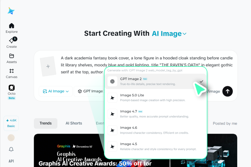 Adjust settings and generate