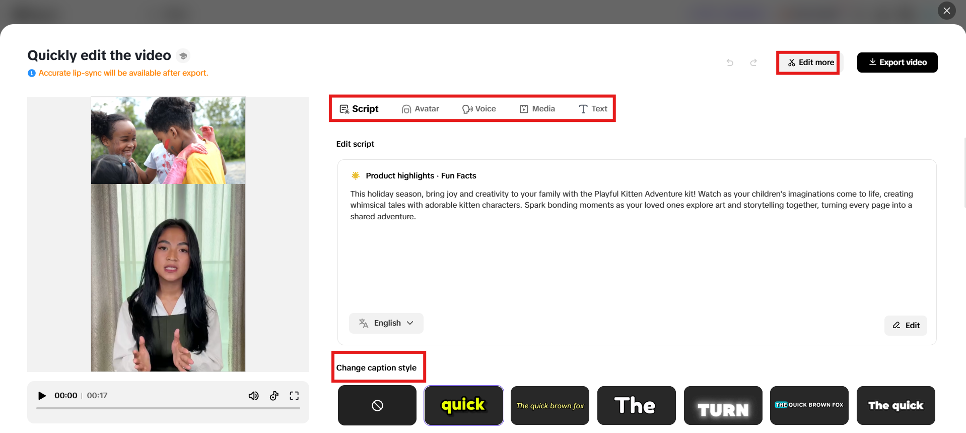 對您的影片進行任何快速調整