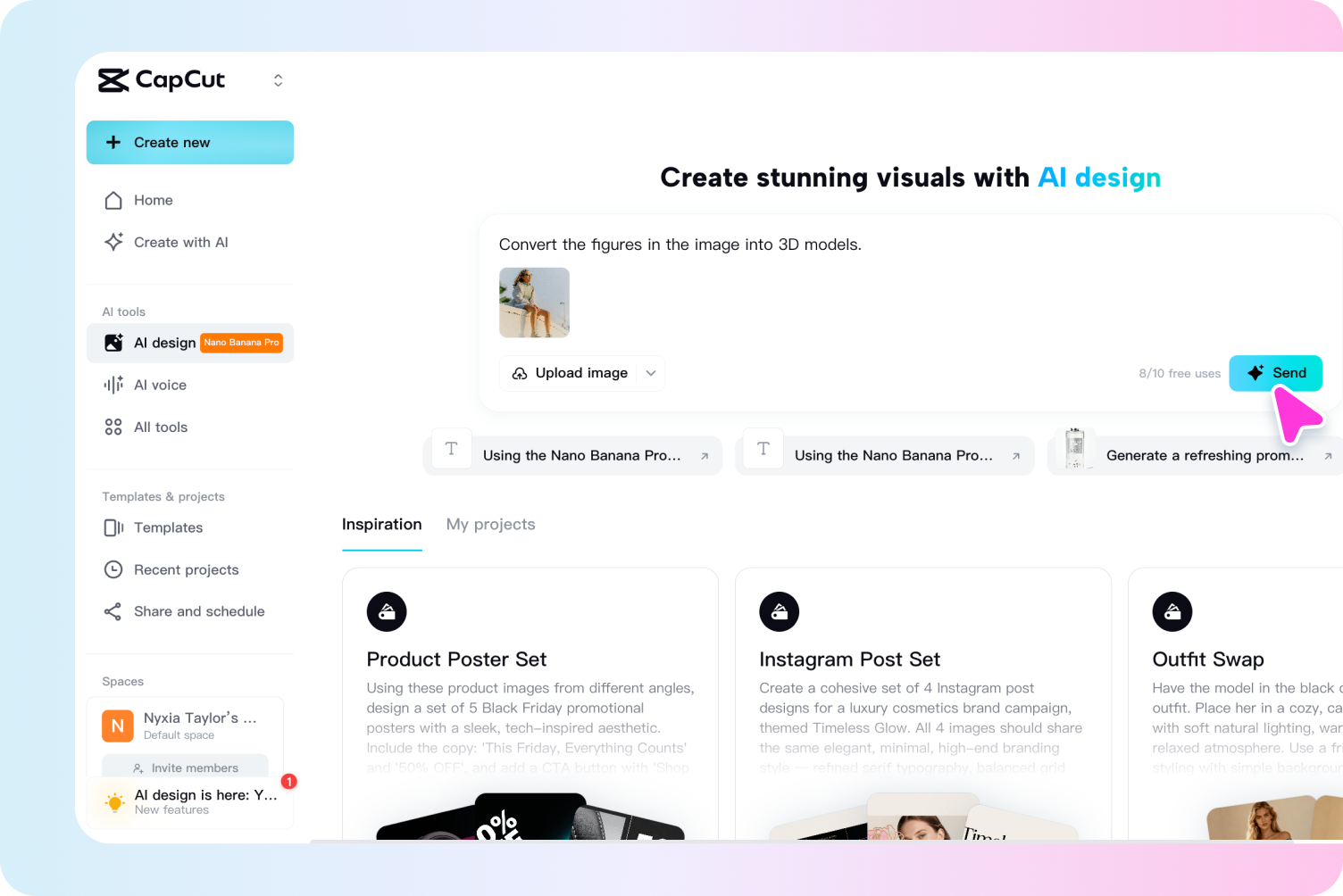 Select the AI design feature
