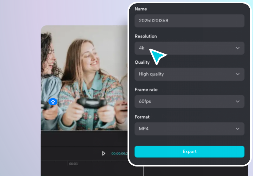 Download function of CapCut