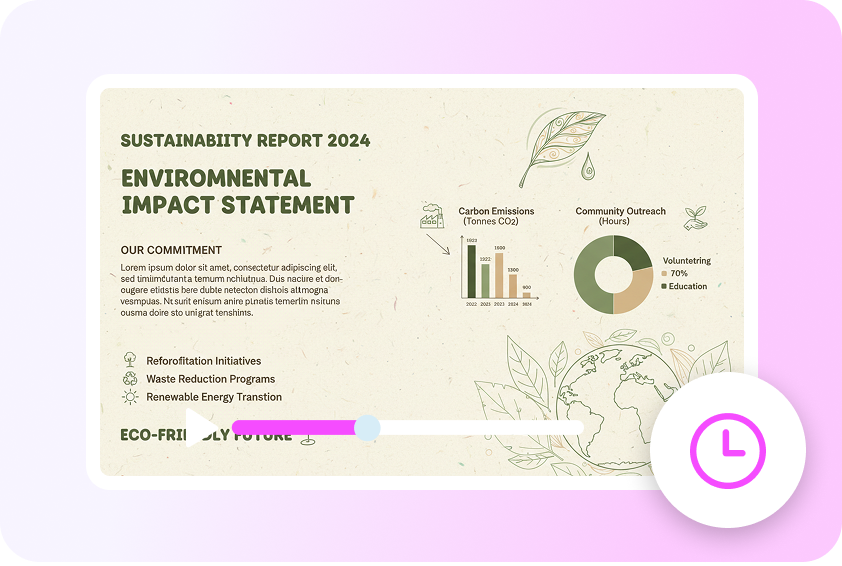 Saves time on creation