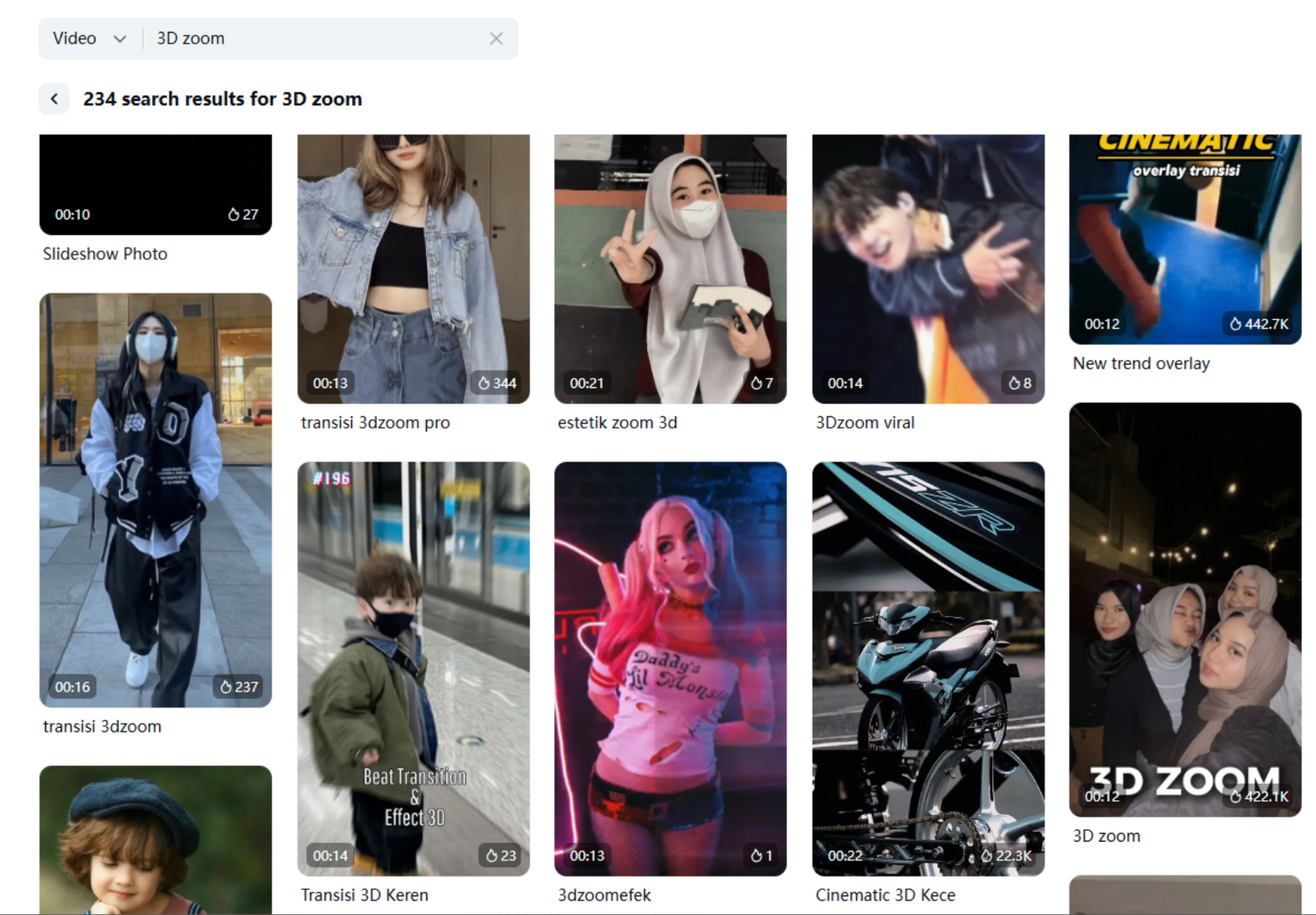 3d zoom and push-in capcut template sample