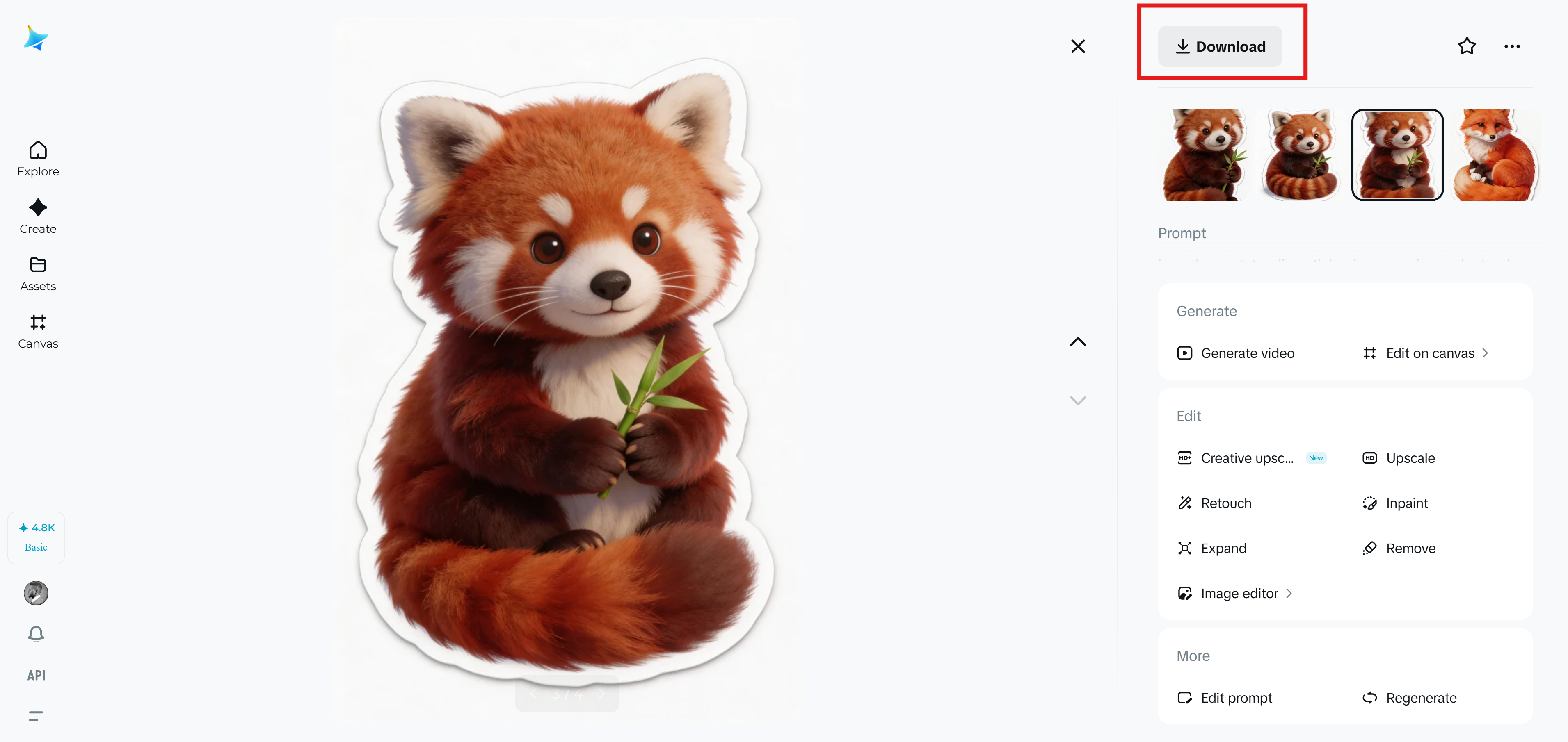 Dreamina AI: download your sticker