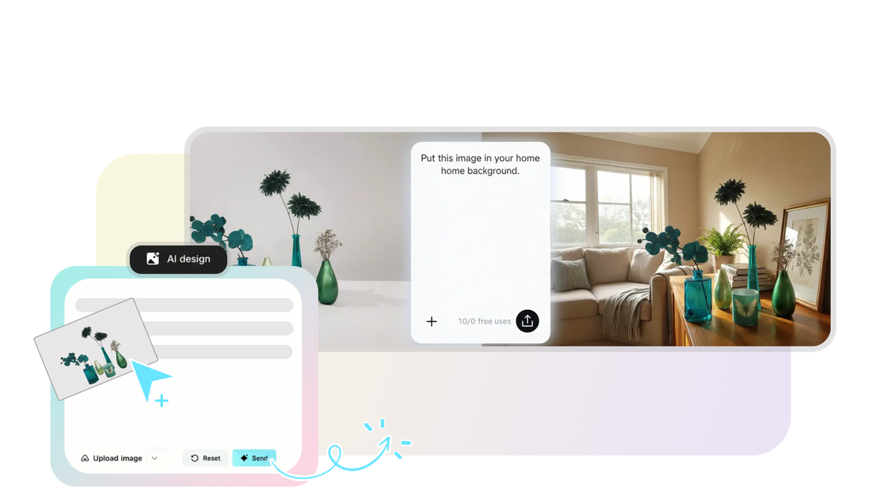 make a real scene diagram with CapCut's AI design