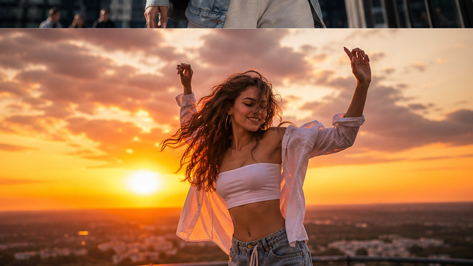 CapCut Template New Trend Girl prompt 3 original 16:9 visual