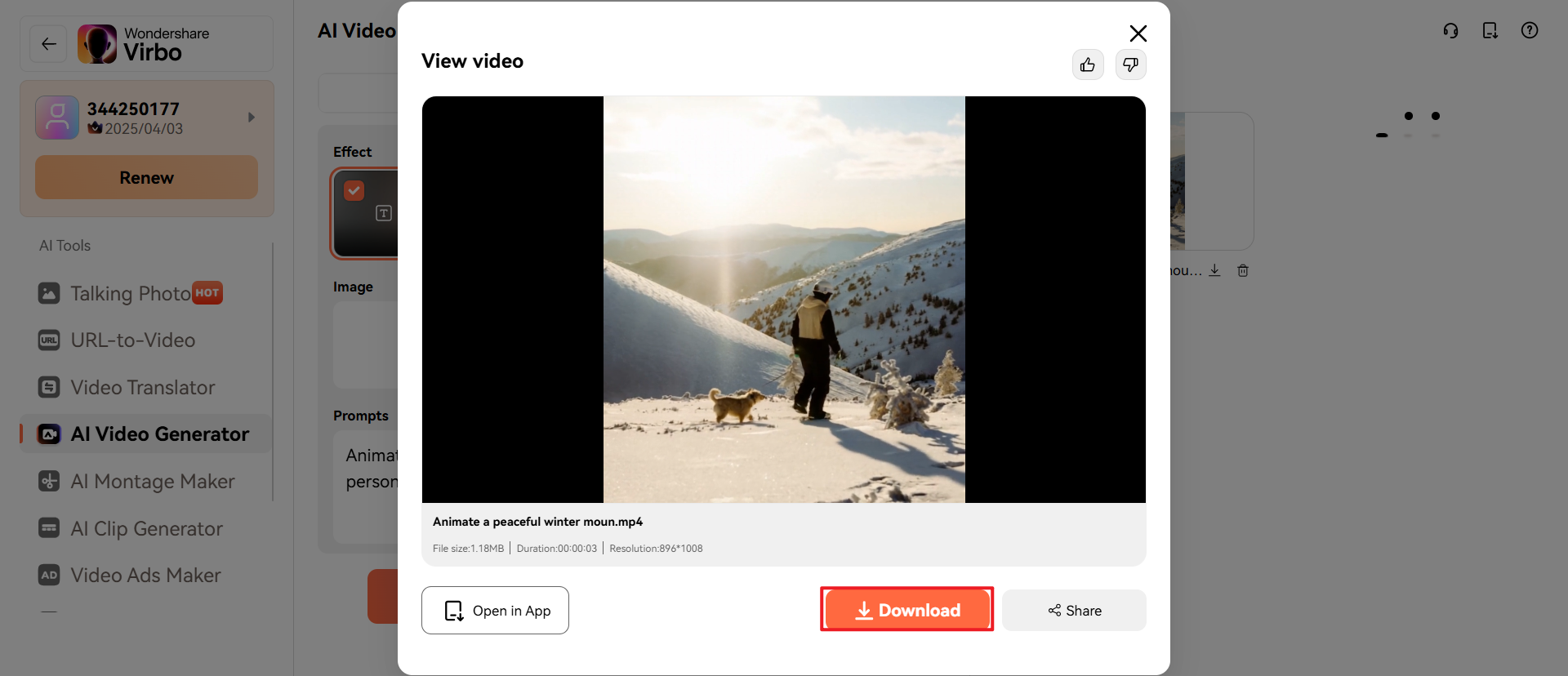 Download your video