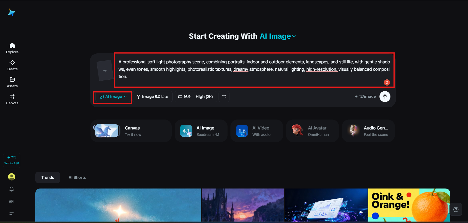 Inserisci un messaggio di testo del tuo progetto