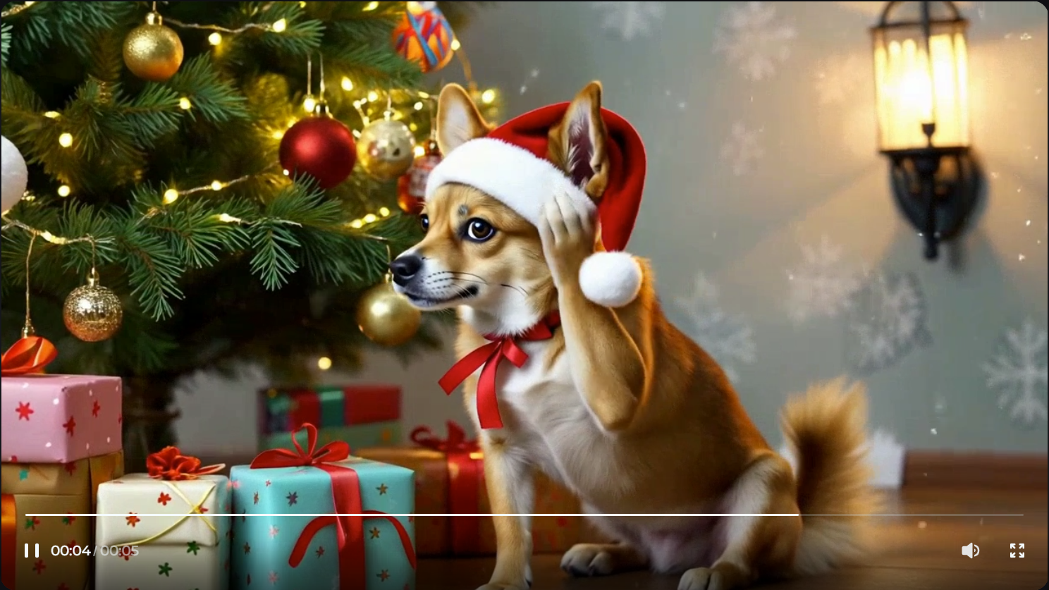 Pet's first Christmas video
