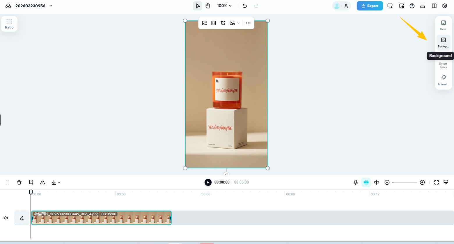 Dragging the clip to the edit timeline
