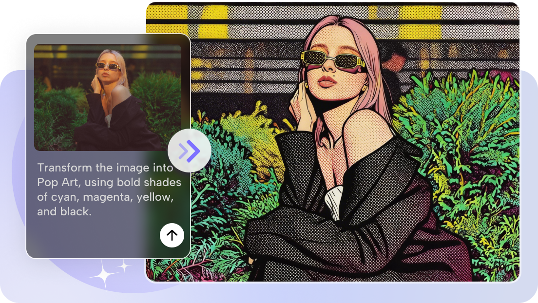 Recurso "IA Imagem" de Dreamina para gerar pop art