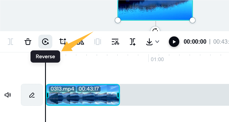 ビデオクリップをオンラインCapCut逆再生する