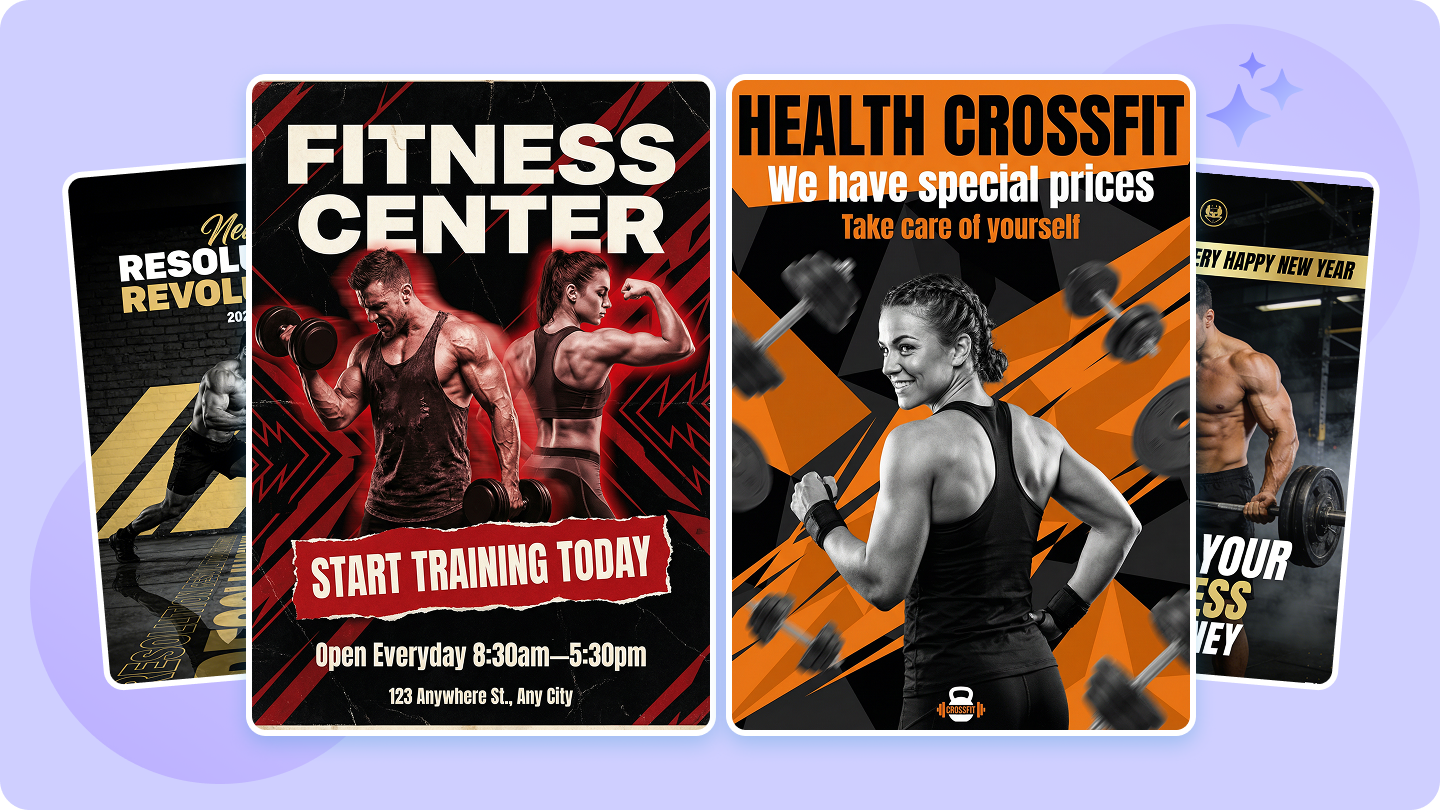 Fitness Poster Design: Create Eye-Catching Gym & Health Posters