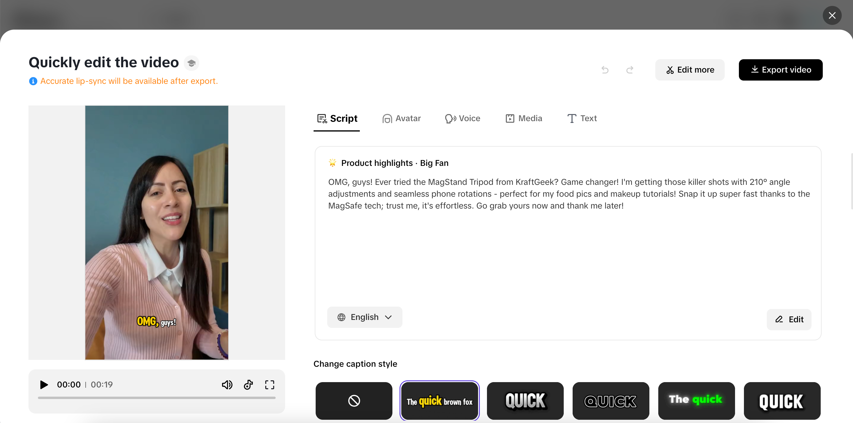 Edit and customize your video