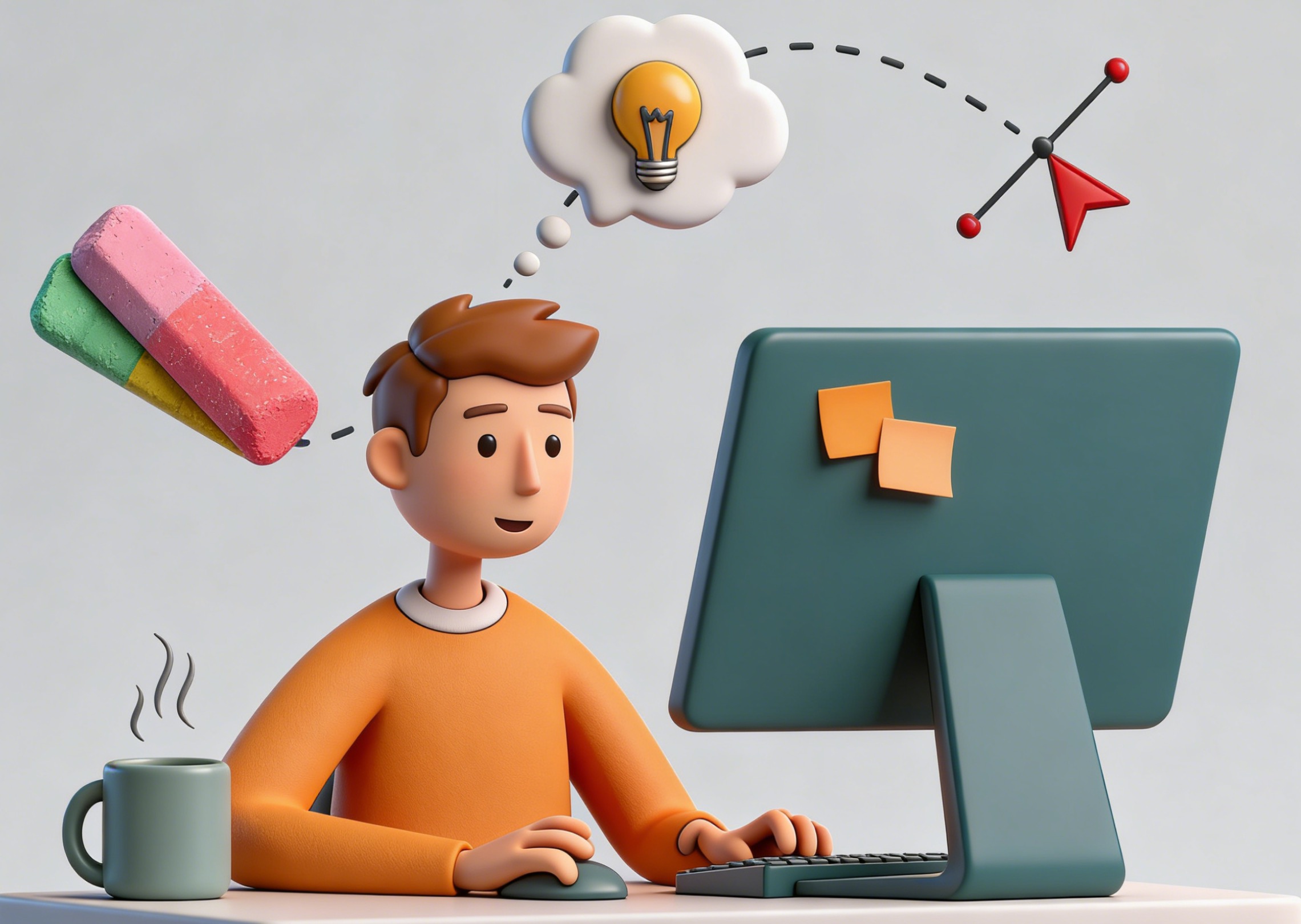 Logo bergaya 3D untuk studio animasi dan kreatif