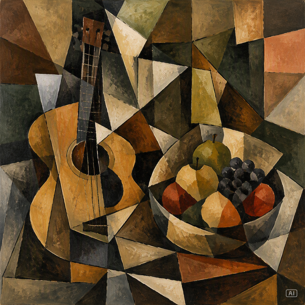 Picasso-style still life image generated by Pippit