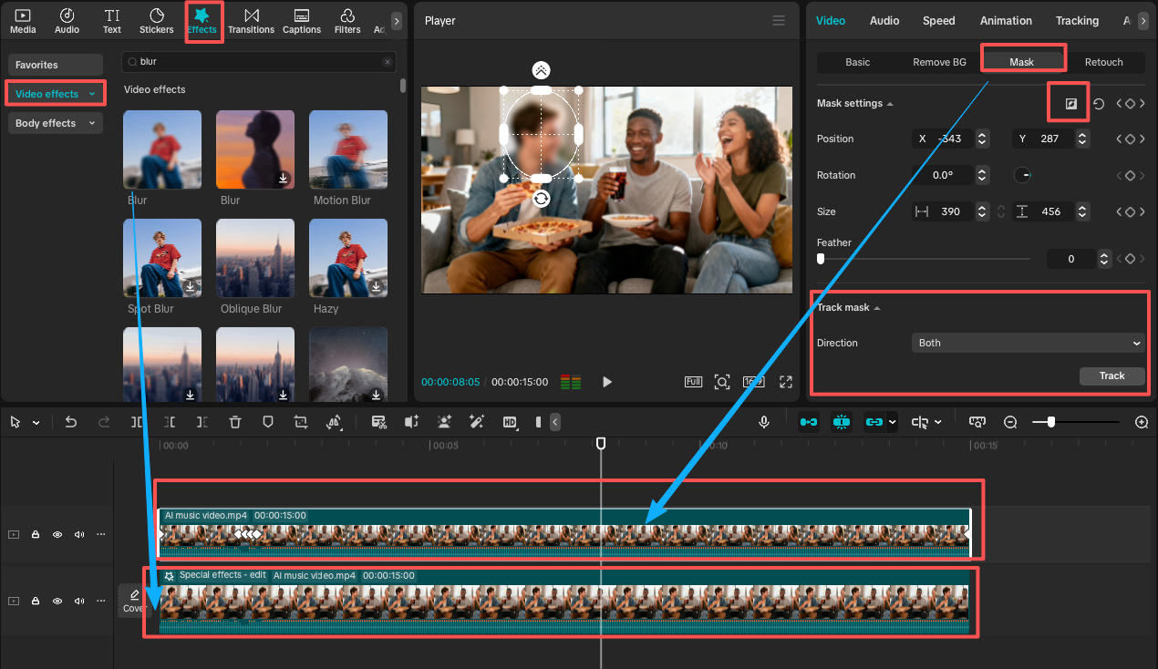 Blur Faces in a Video