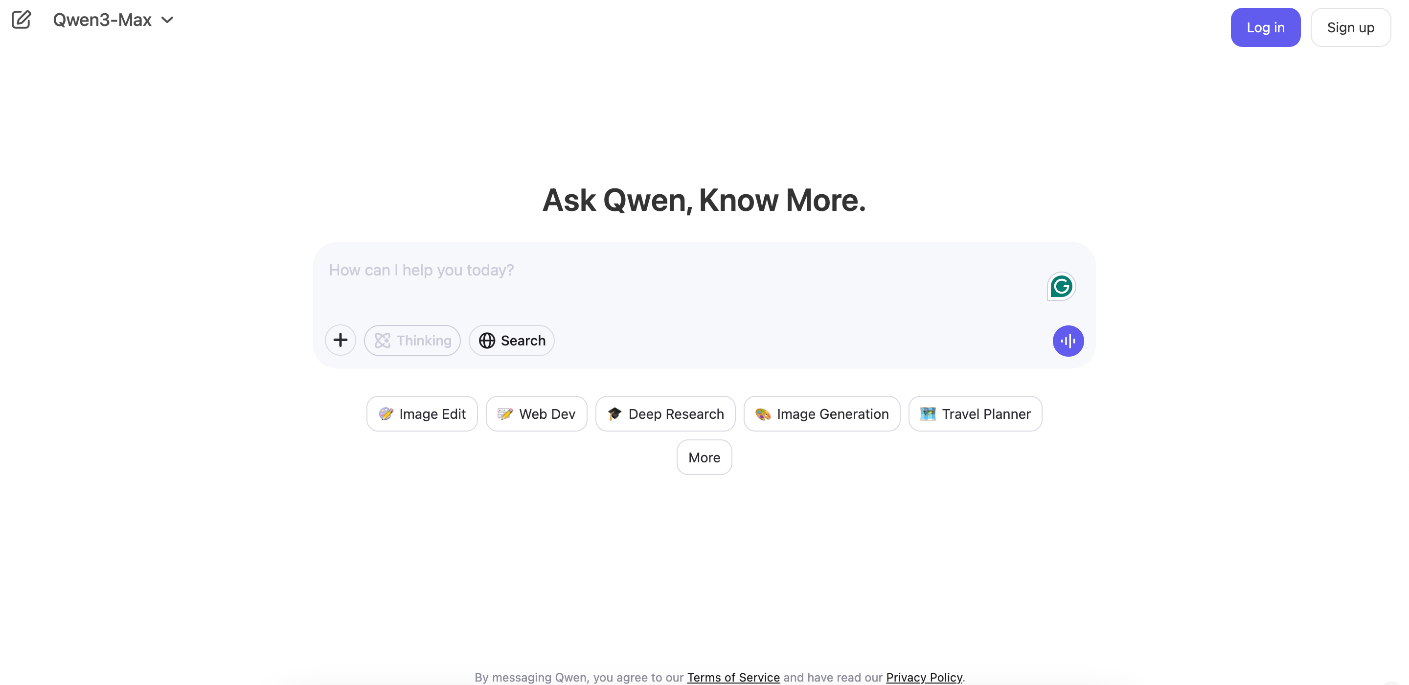 Qwen image interface