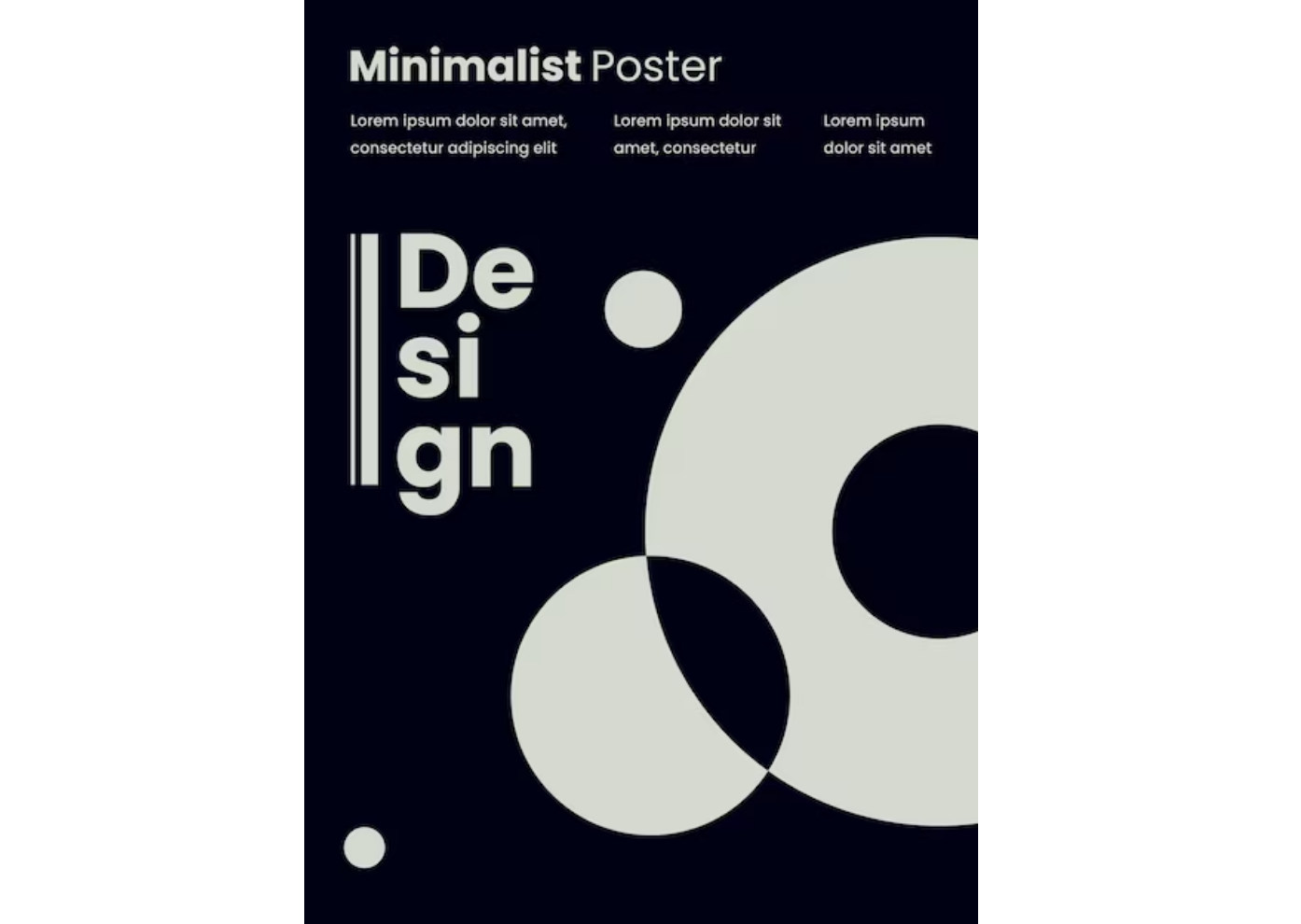 Minimalist poster design with clean layout and simple typography