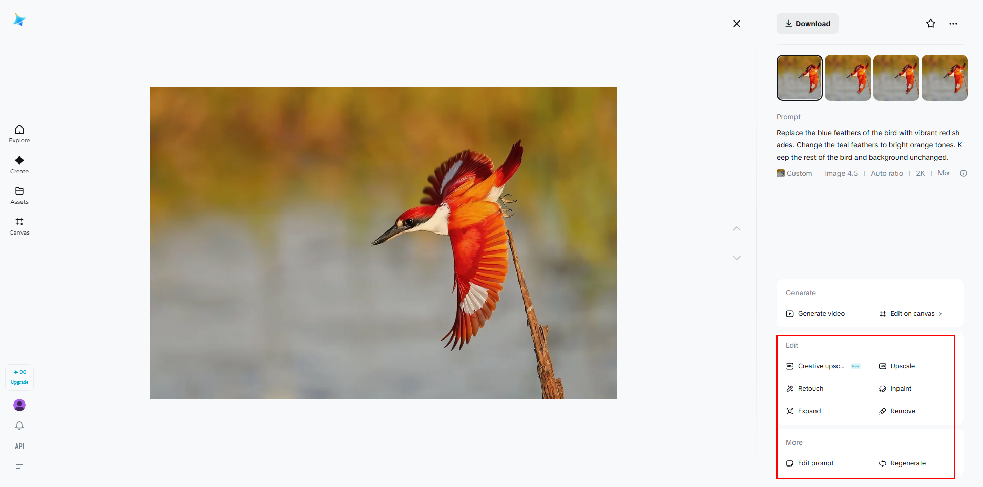Customize the image