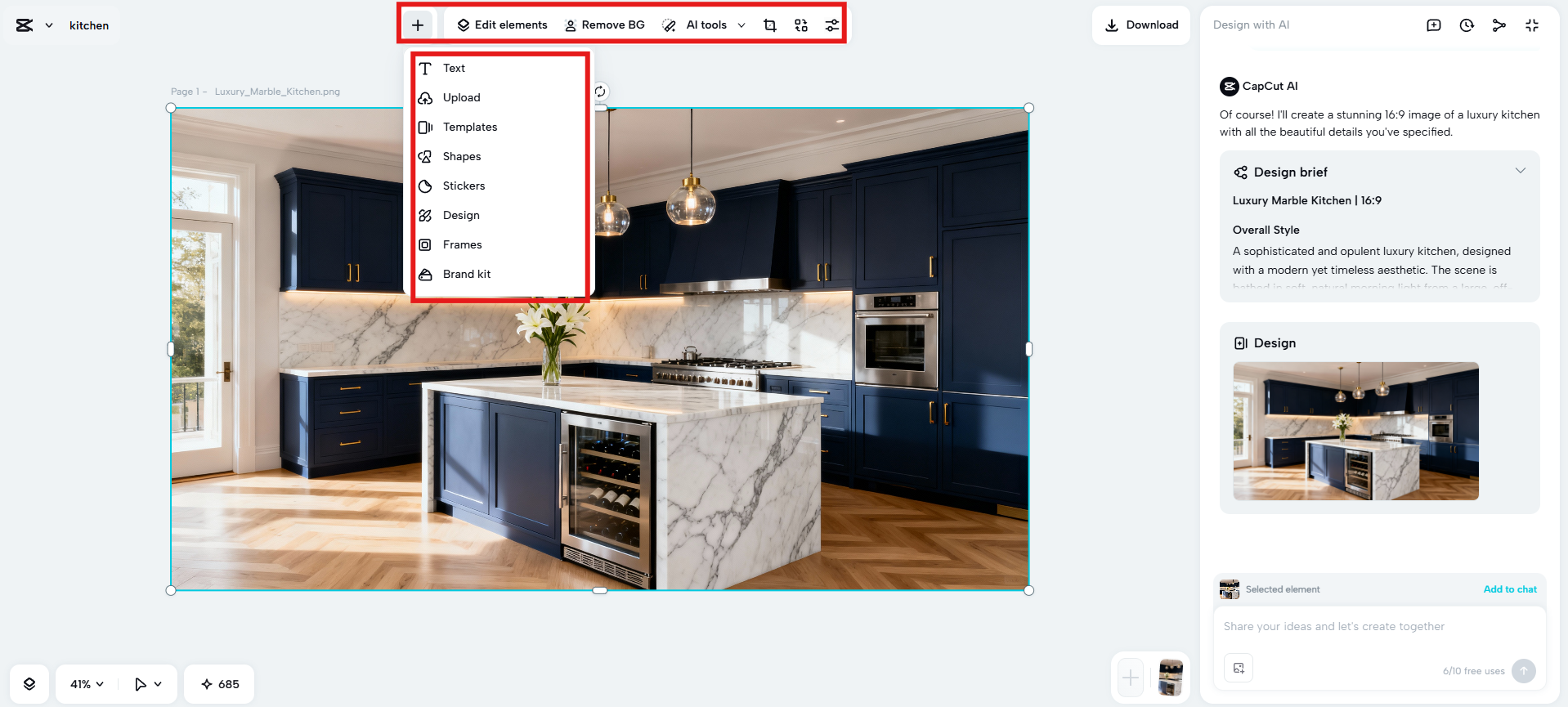 Enhance with editing tools additionally