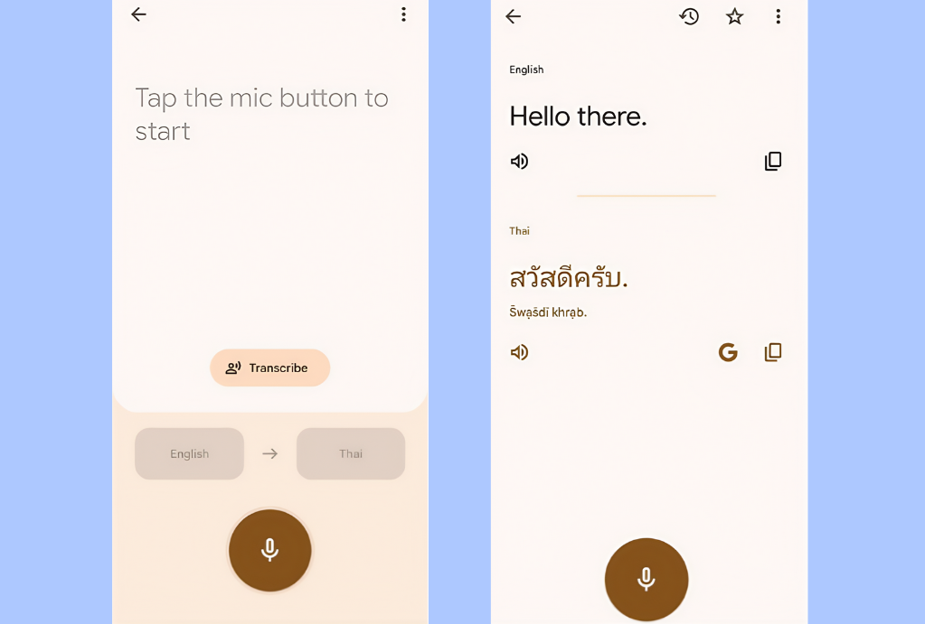 Use voice translation in the Google Translate app