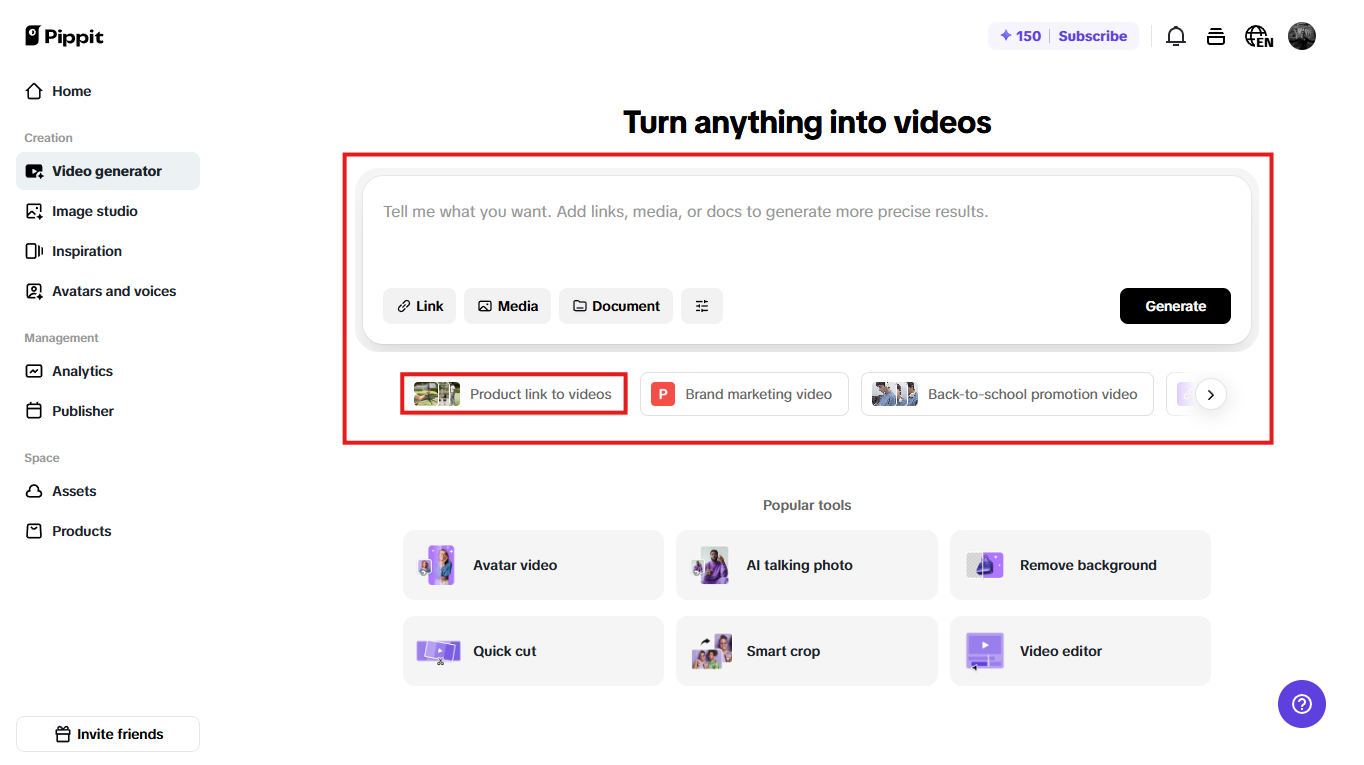Link to video converter