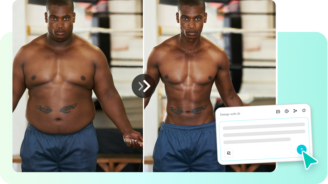 AI tool to visualize a more muscular and defined self
