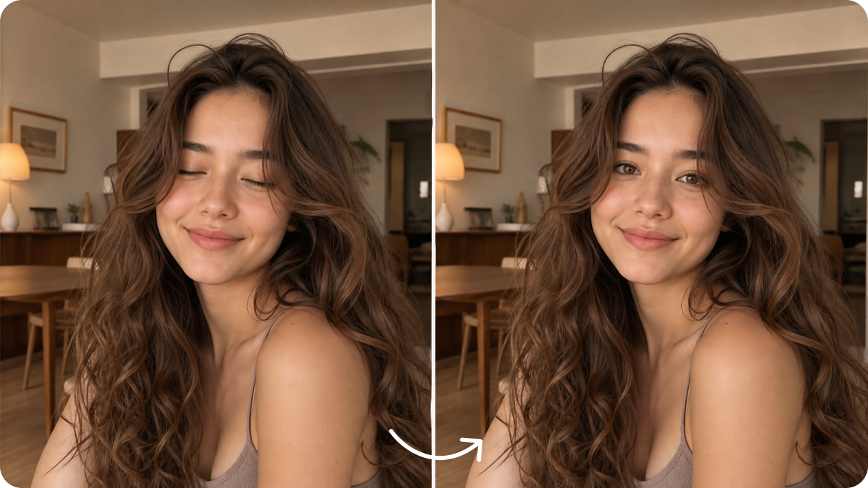 Correct eye direction and fix misaligned gazes with image-to-image