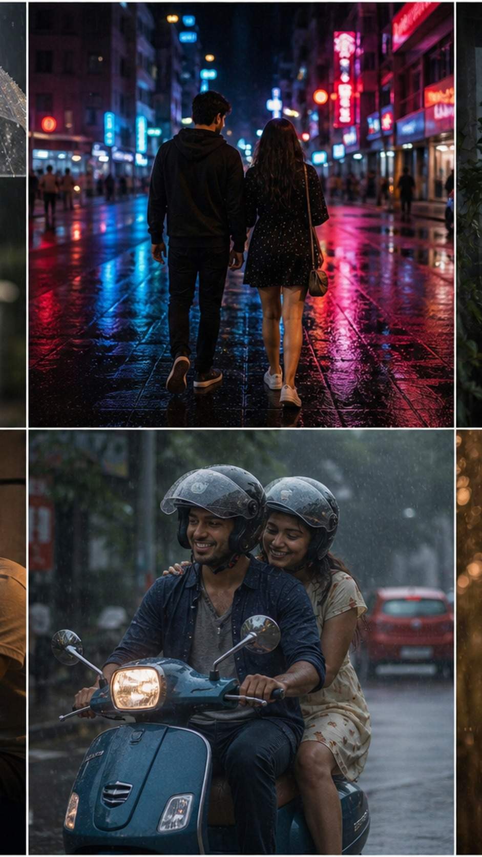 Rain Couple Photo Prompt mobilny bohater