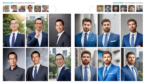 Interface of Vidnoz AI - an ideal AI headshot generator