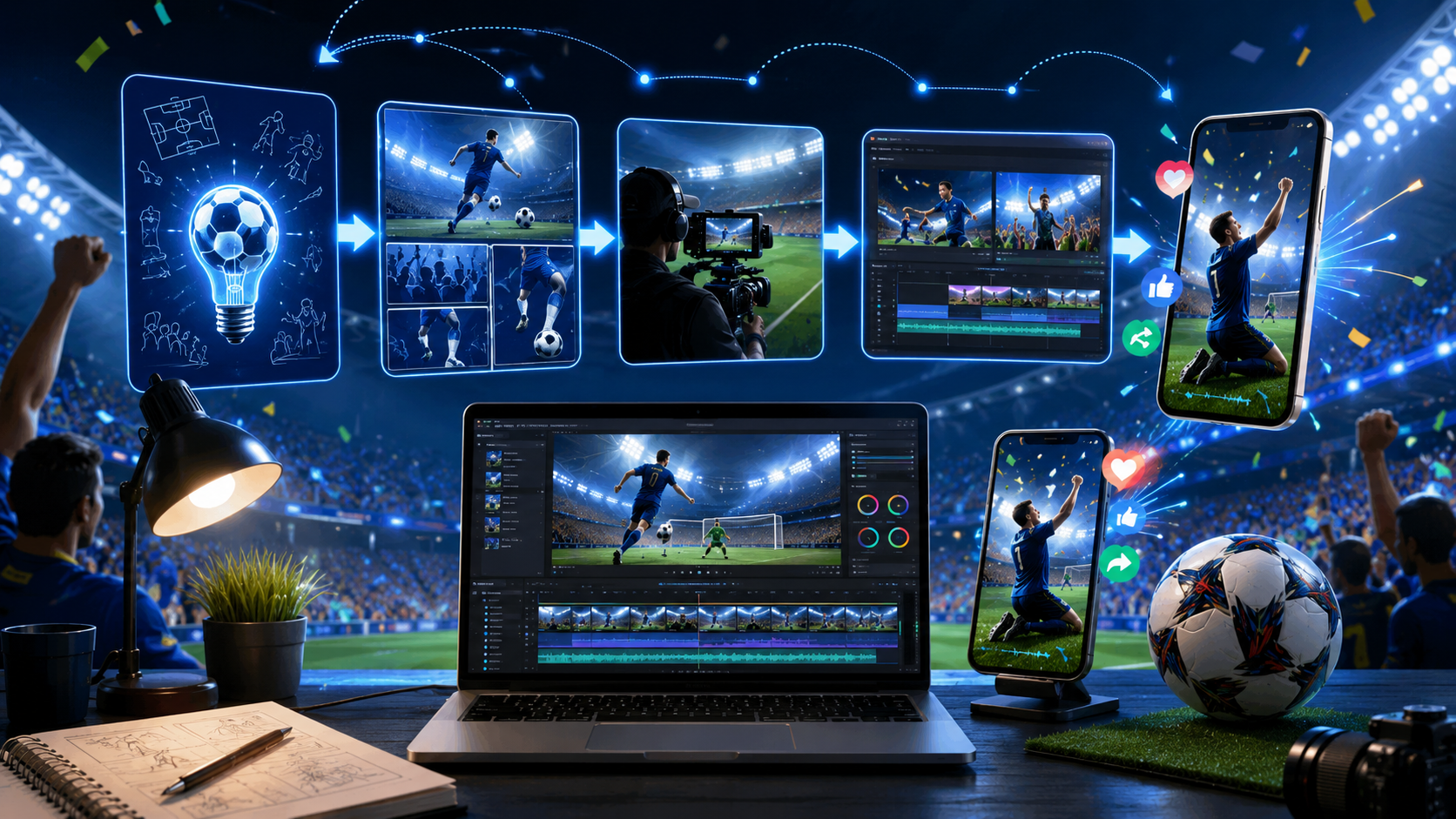 Fluxo de Trabalho de Vídeos da Copa do Mundo