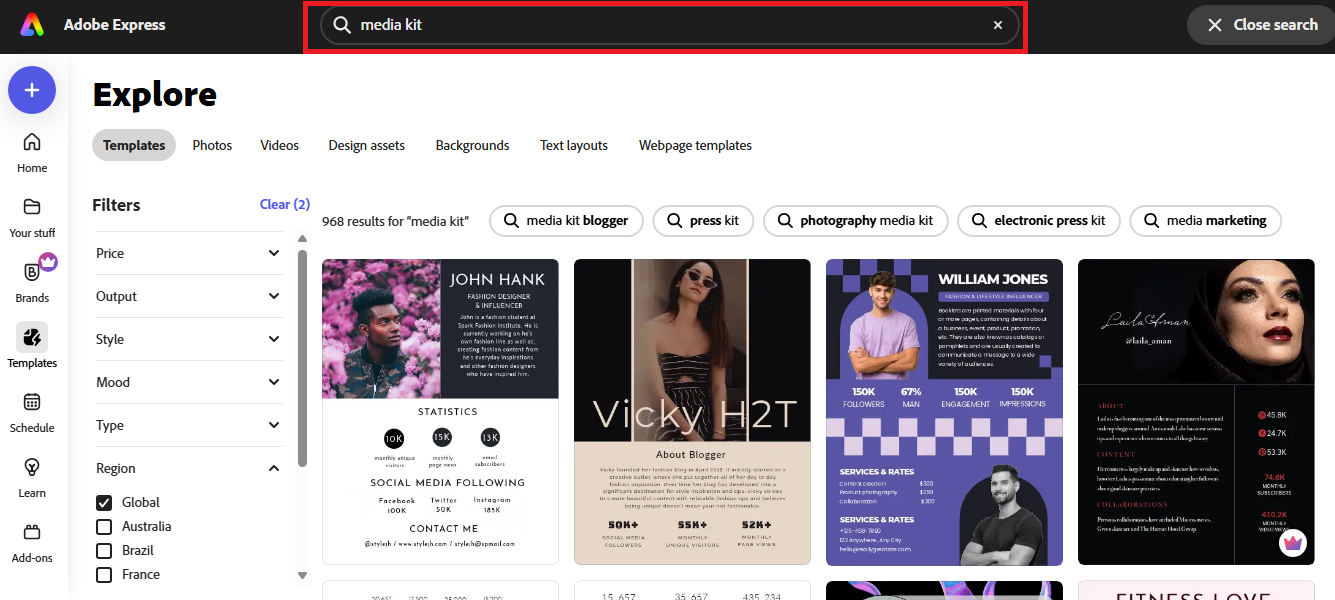 how to make a media kit influencer online