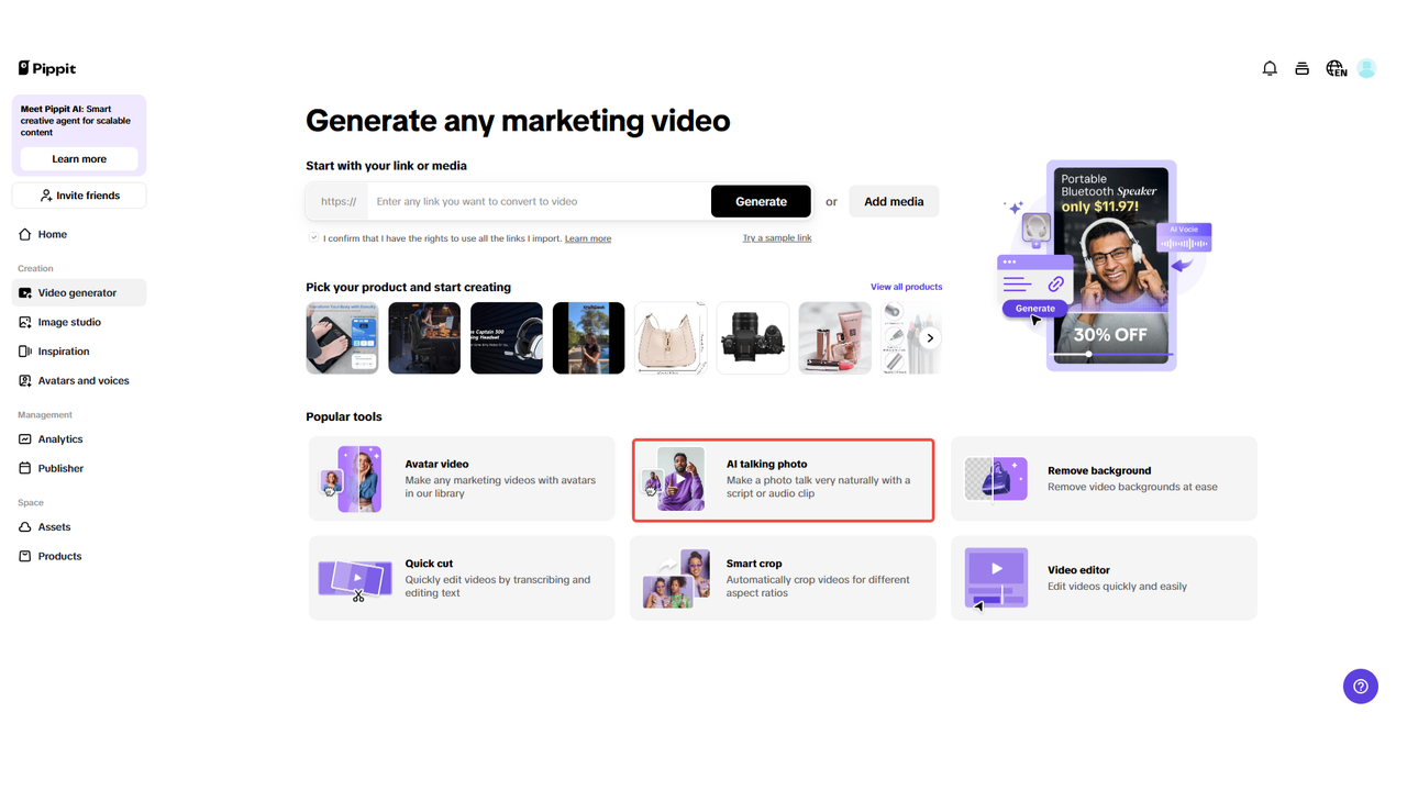 Access AI talking photo